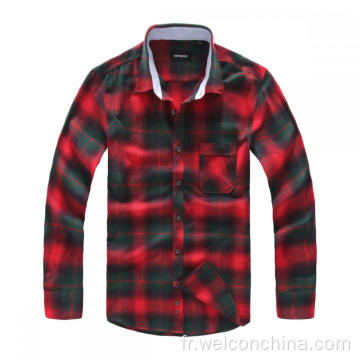 Chemise à plaid masculine 100% coton aux couleurs vives